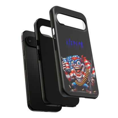 Phone Case — Patriotic 'Merica Clown with Flag, Beer & Rifle