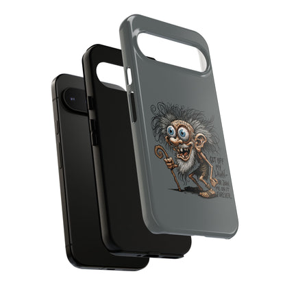 Phone Case — Funny Grumpy Troll Design: “Get Off My Lawn” Protective Cover