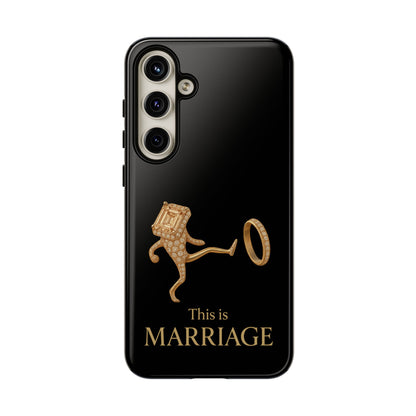 Phone Case - ‘This is Marriage’ Gold Ring Cartoon Design