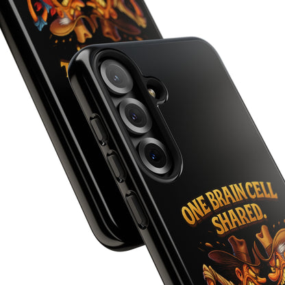 Phone Case — 'One Braincell Shared, Constantly Fighting for Custody' Funny Rivalry Cartoon
