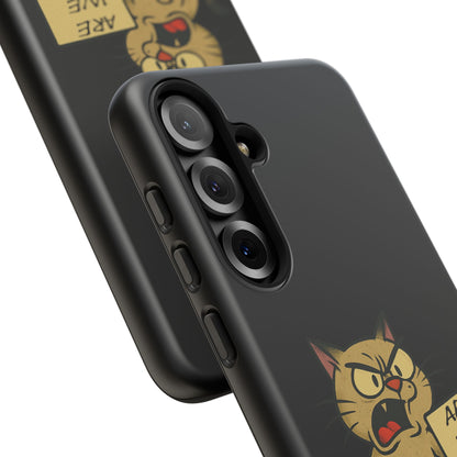 Angry Cat Phone Case — 'Are We Next' Protest Graphic iPhone Case