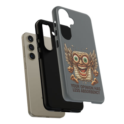 Phone Case — Funny Vintage Winged Toaster Design (“Your Opinion Has Less Absorbency”)