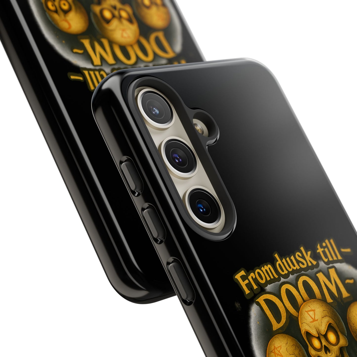 Phone Case — "From Dusk Till Doom We Jam" Skeleton Band Design