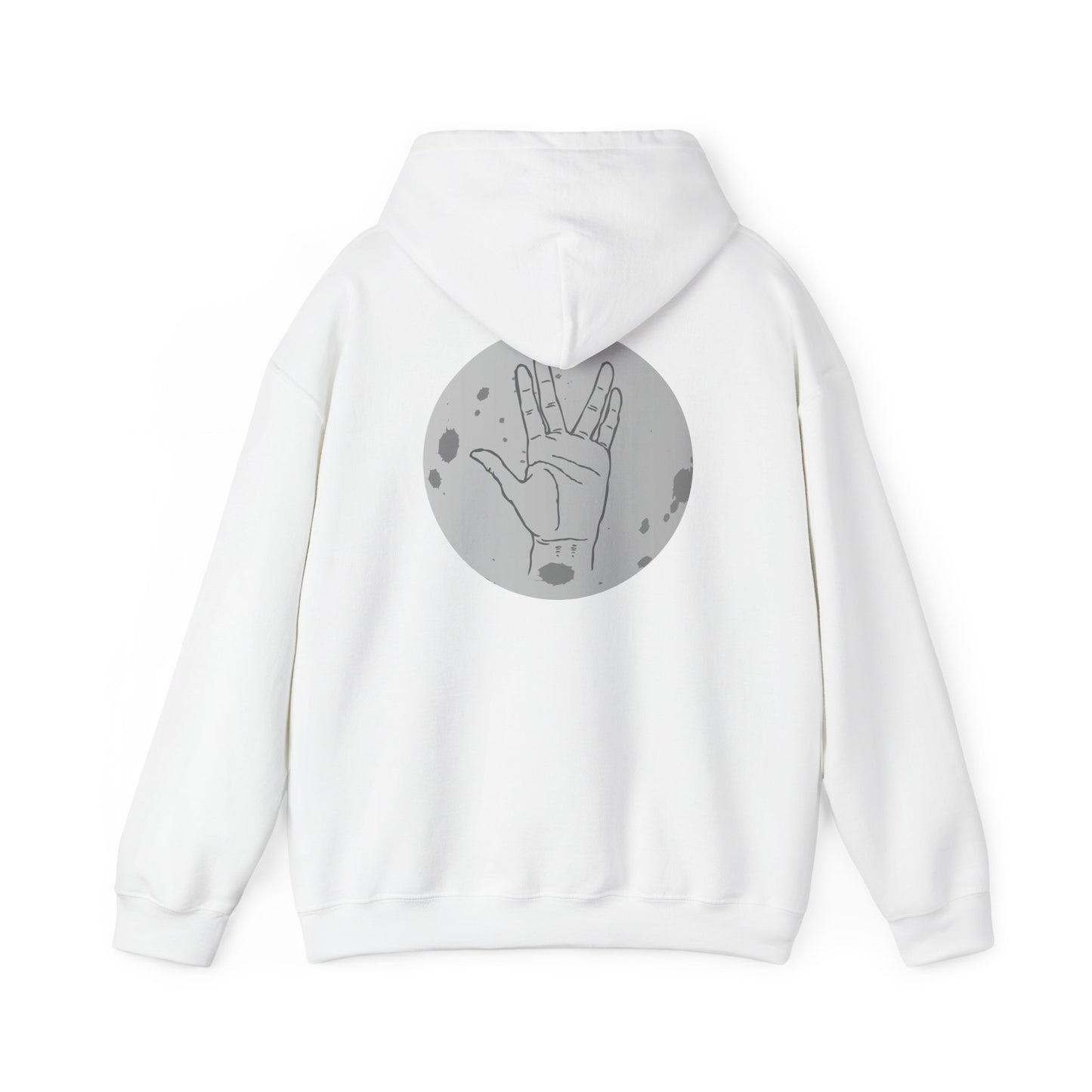 Vulcan Salute Hoodie — Retro Space Hand Graphic Pullover