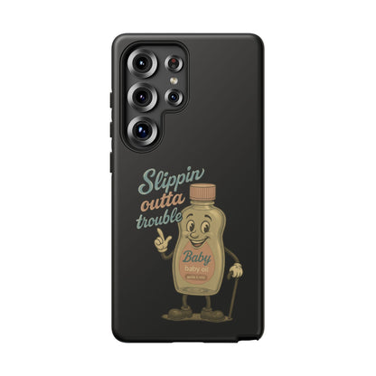 Phone Case — 'Slippin Outta Trouble' Retro Baby Oil Mascot