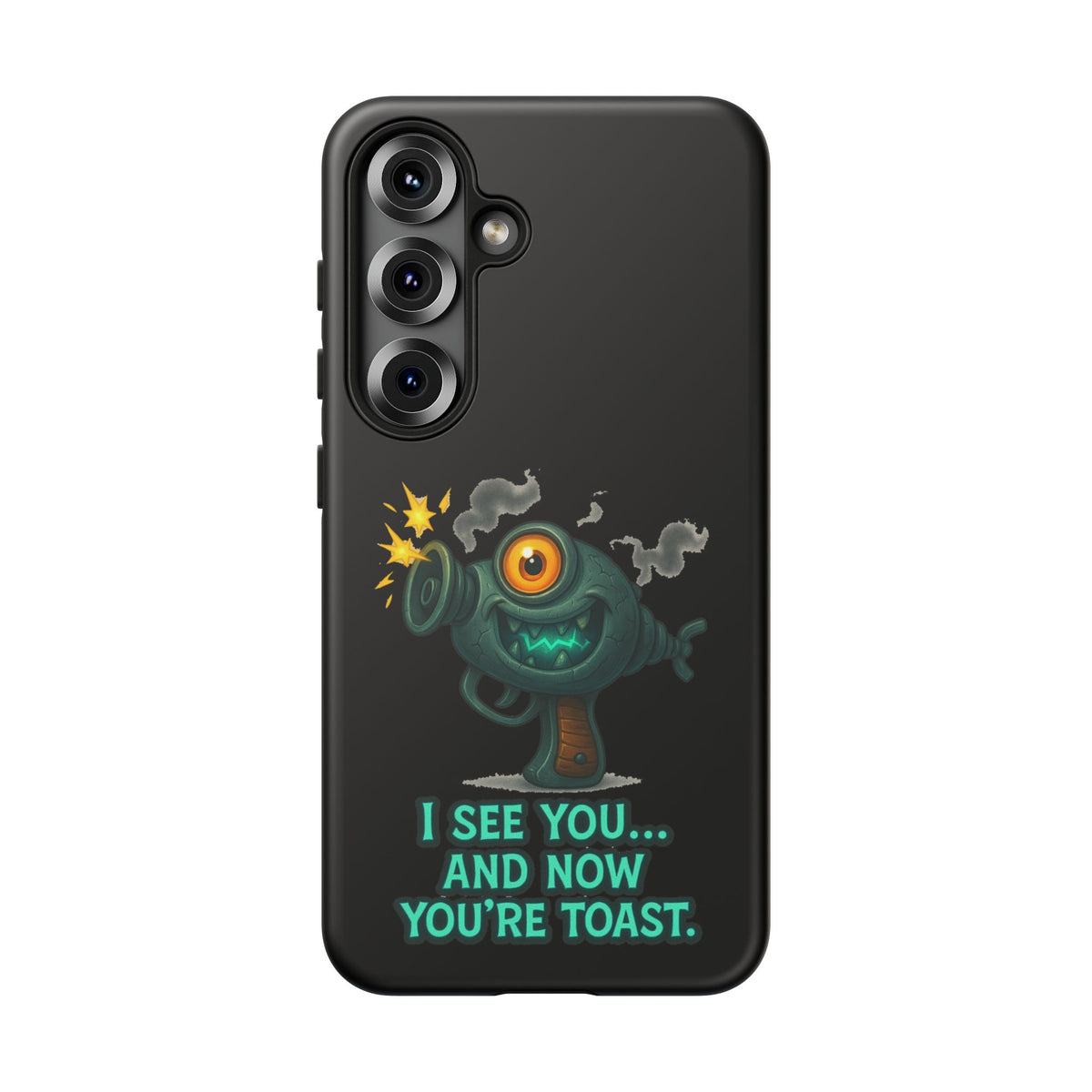 Phone Case — Cute Zombie Blaster Design with "I See You... And Now You're Toast"