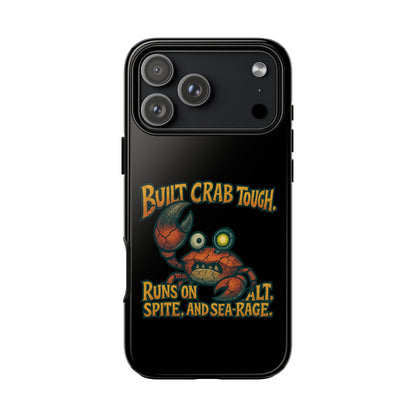 Phone Case - "Built Crab Tough" Funny Crab Graphic Protective Case
