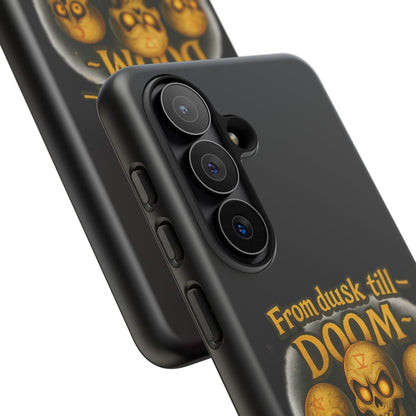 Phone Case — "From Dusk Till Doom We Jam" Skeleton Band Design