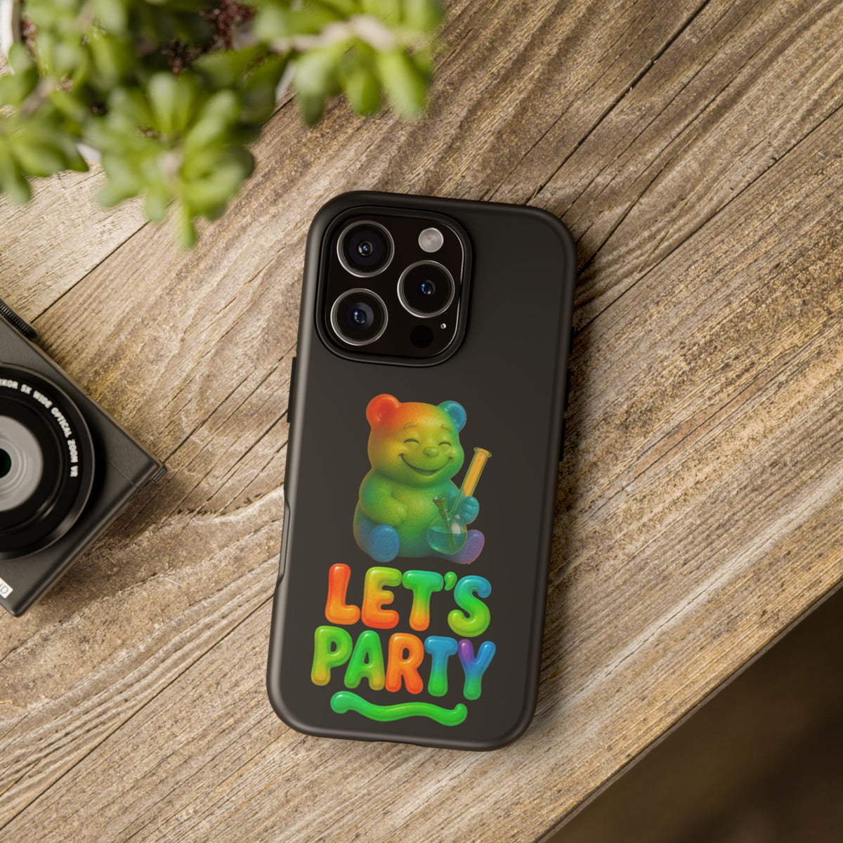 Let's Party Rainbow Bear Phone Case