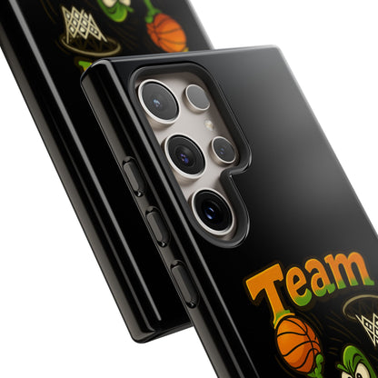 Team Player Basketball Phone Case — Cute Cartoon Pickle Dunk Phone Cover