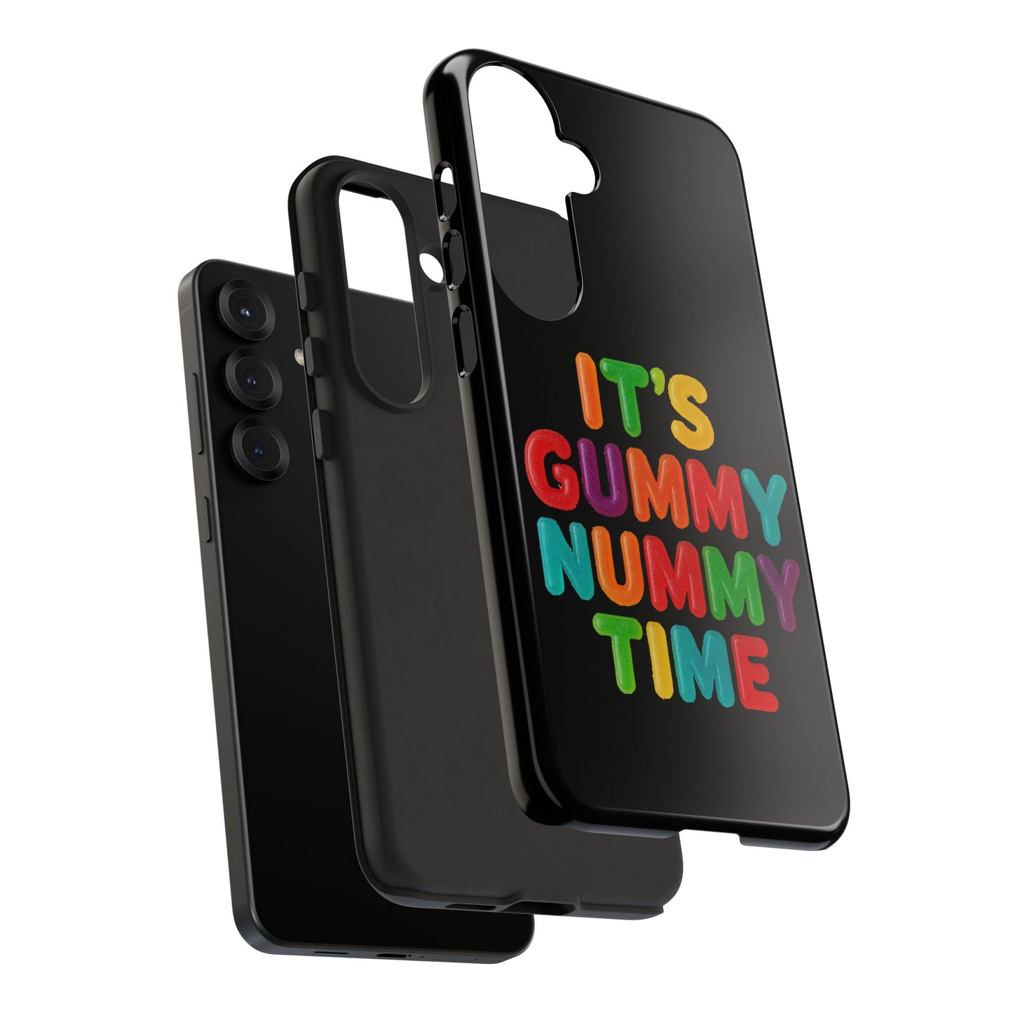 Phone Case — "It's Gummy Nummy Time" Colorful Candy Lettering Protective Case