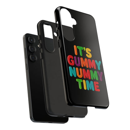 Phone Case — "It's Gummy Nummy Time" Colorful Candy Lettering Protective Case