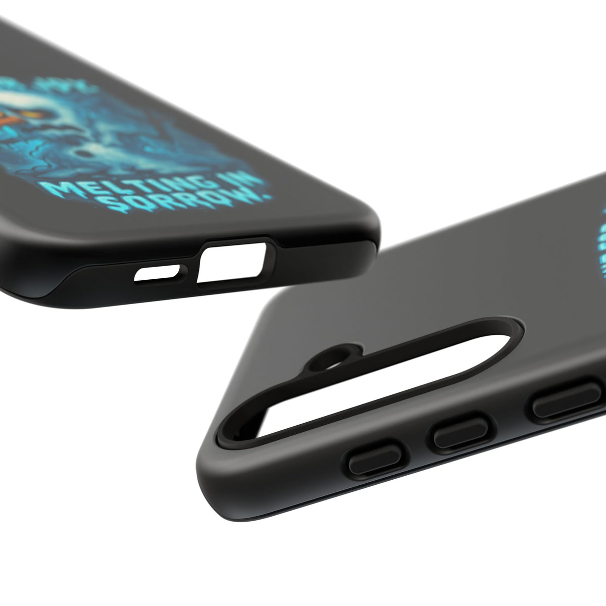 Phone Case — 'Built for Joy, Melting in Sorrow' Blue Melting Snowman Protective Case