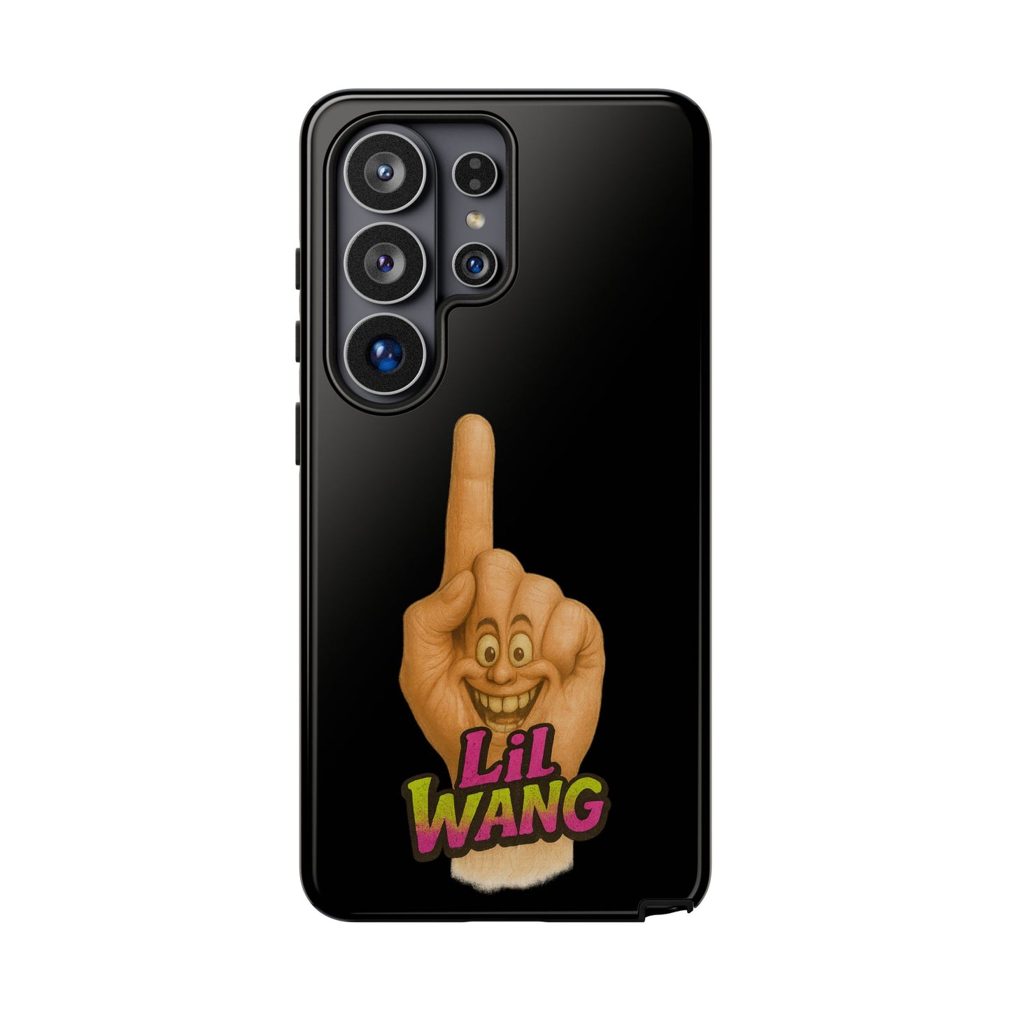 Phone Case — 'Lil Wang' Humorous Middle Finger Character Protective Cover