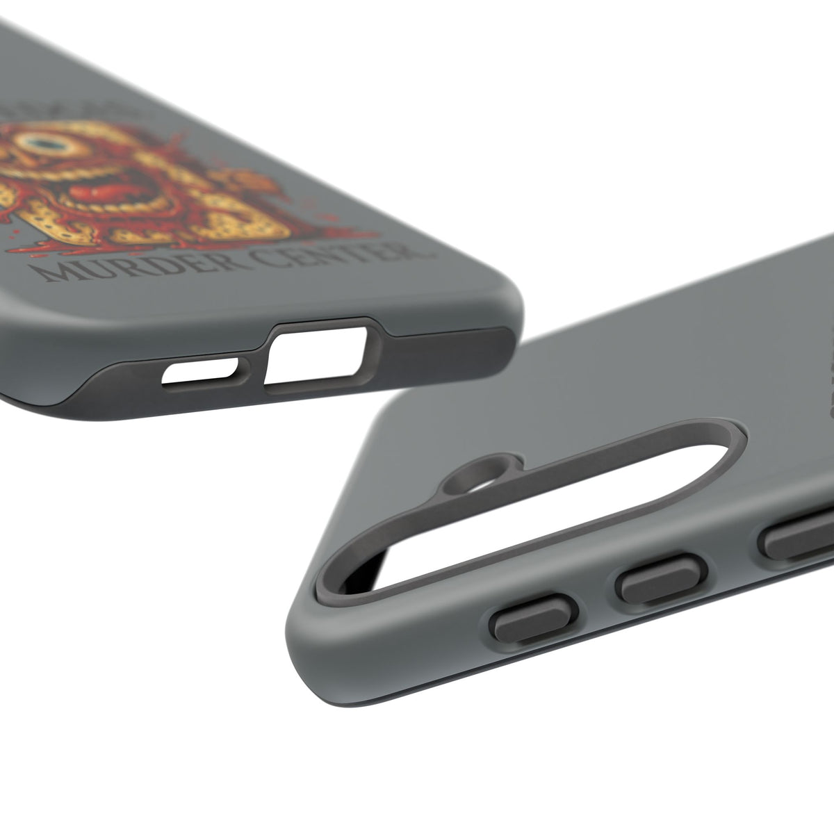 Phone Case — "Crispy Edges. Murder Center." Horror Toast Graphic