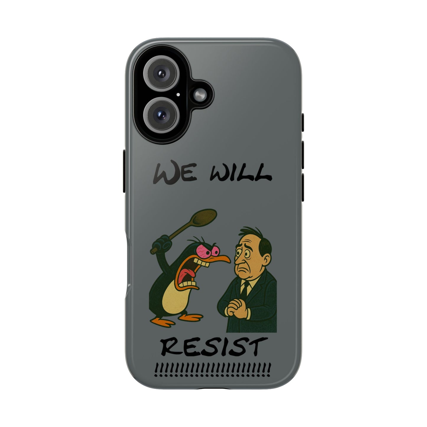 Phone Case - "We Will Resist" Cartoon Protest Design