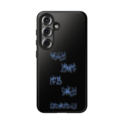 Phone Case — Blue Neon Graffiti "Tough Cases" Protective Cover
