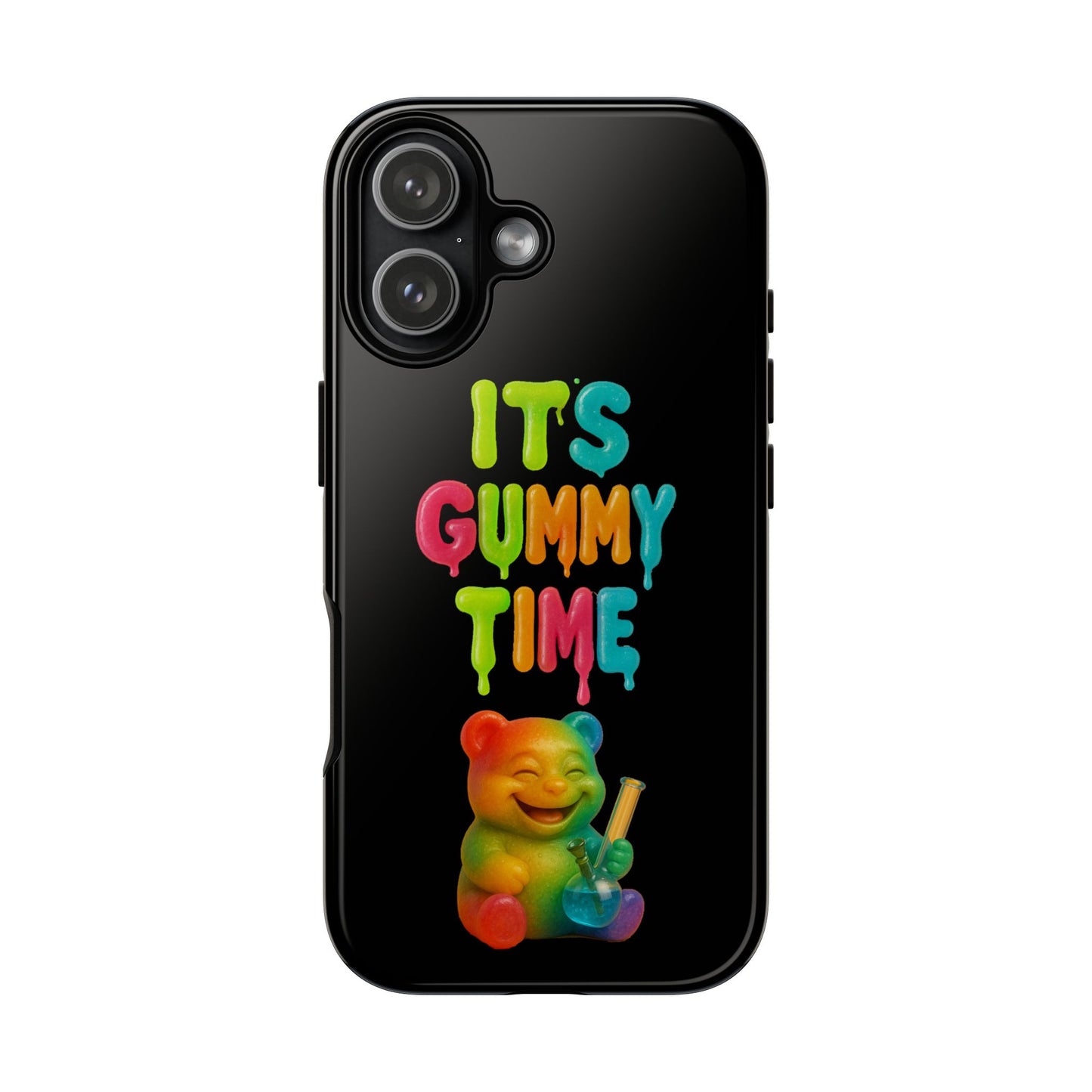 Phone Case — "It's Gummy Time" Rainbow Gummy Bear Protective Cover