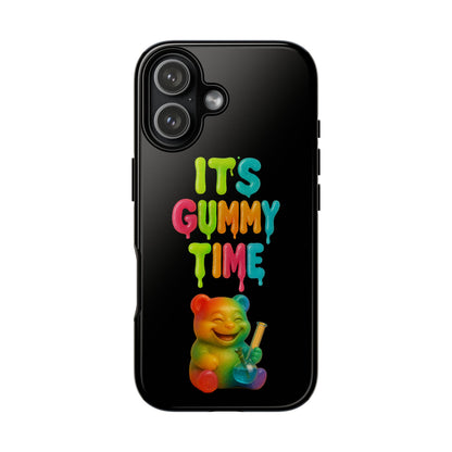 Phone Case — "It's Gummy Time" Rainbow Gummy Bear Protective Cover