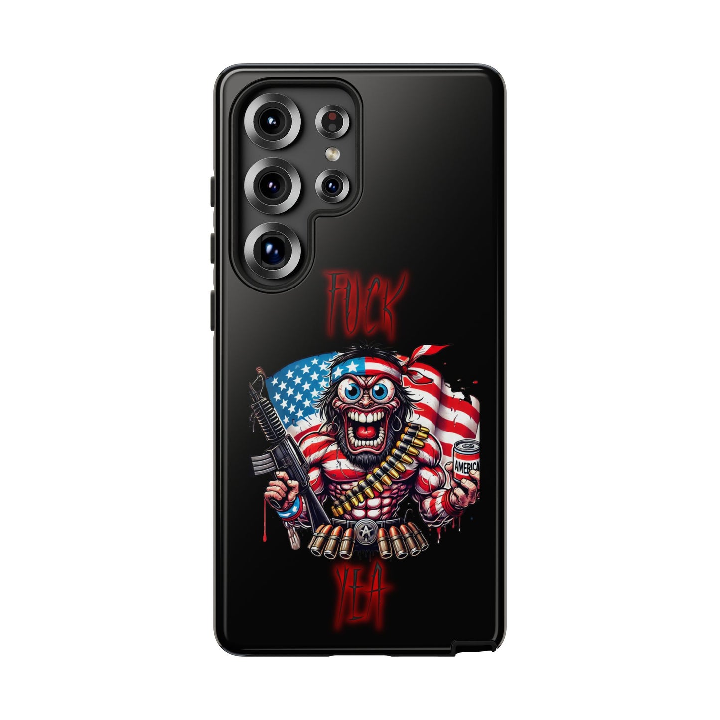 Phone Case — American Flag Skull Soldier Design (Tough Cases)
