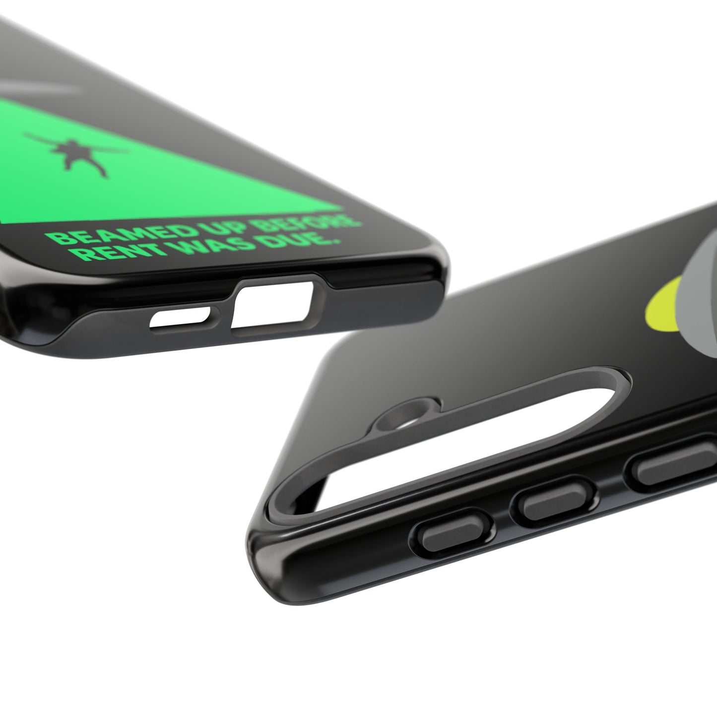 Phone Case — 'Beamed Up Before Rent Was Due' Alien Abduction Design