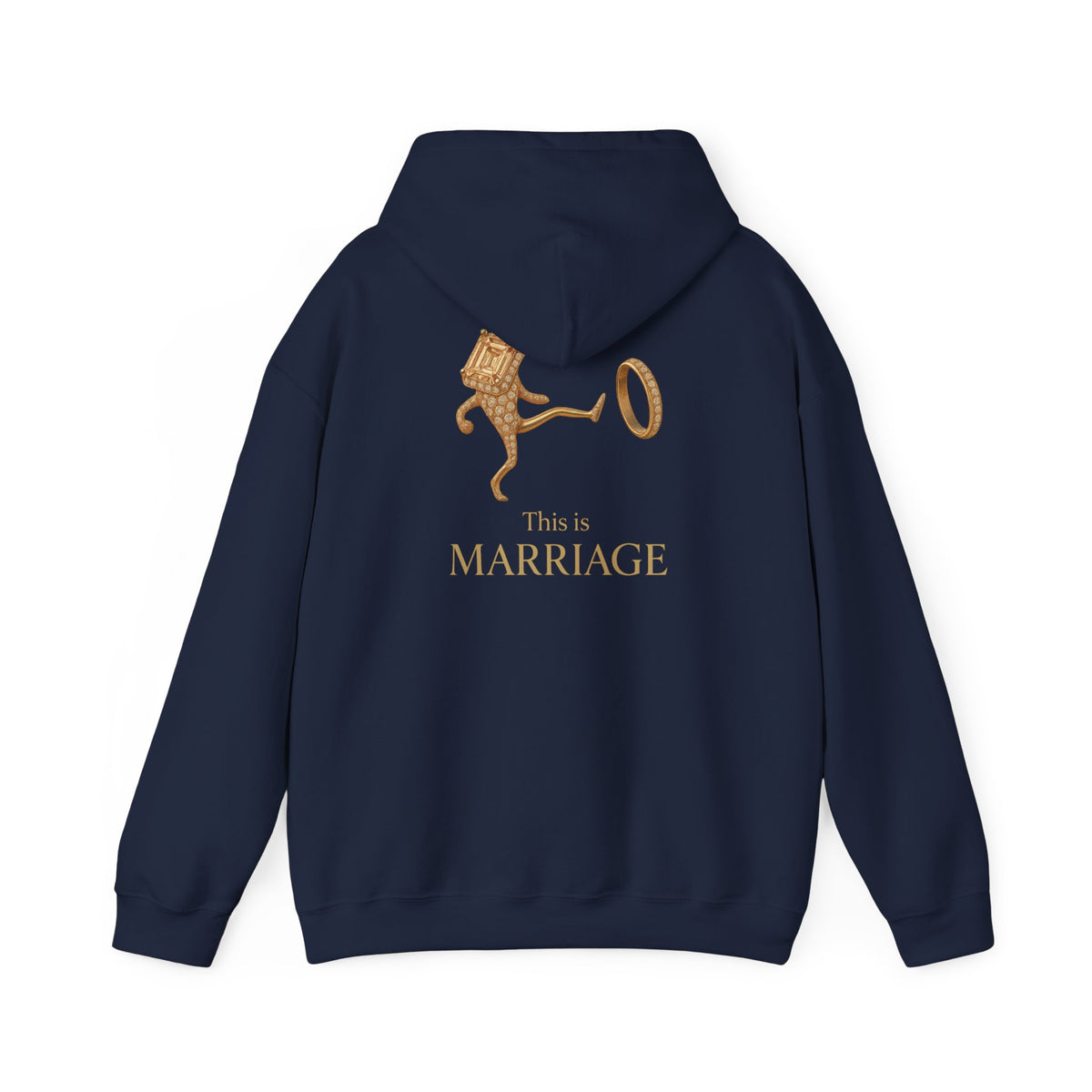 Marriage Key Graphic Hoodie — "This Is Marriage" Gold Lion Design