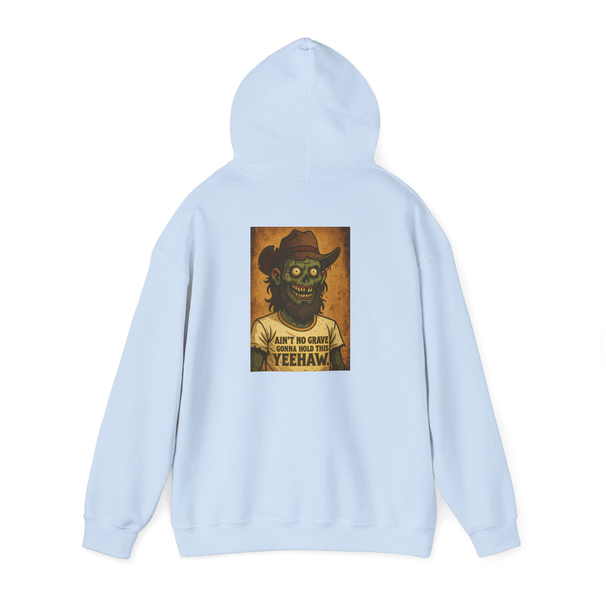 Hoodie — Vintage Zombie Cowboy 'Ain't No Grave' Graphic Pullover