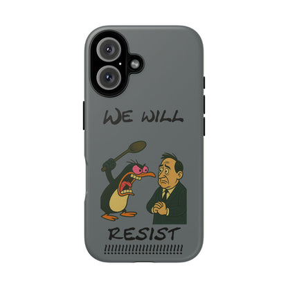Phone Case - "We Will Resist" Cartoon Protest Design