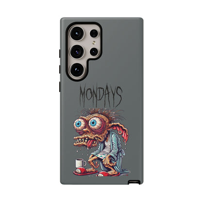 Mondays Zombie Character Phone Case – Funny Groggy Coffee Phone Cover