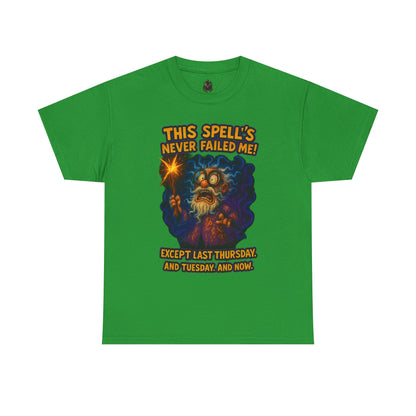 This Spell's Never Failed Me Wizard Tee | Funny Magic Illustration