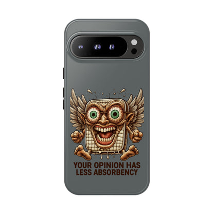 Phone Case — Funny Vintage Winged Toaster Design (“Your Opinion Has Less Absorbency”)