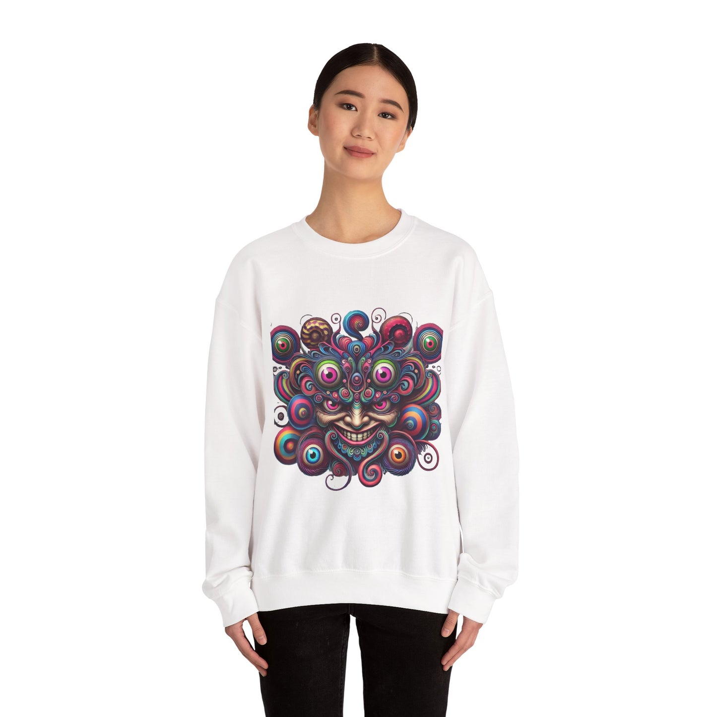 Psychedelic Eye Swarm Crewneck Sweatshirt