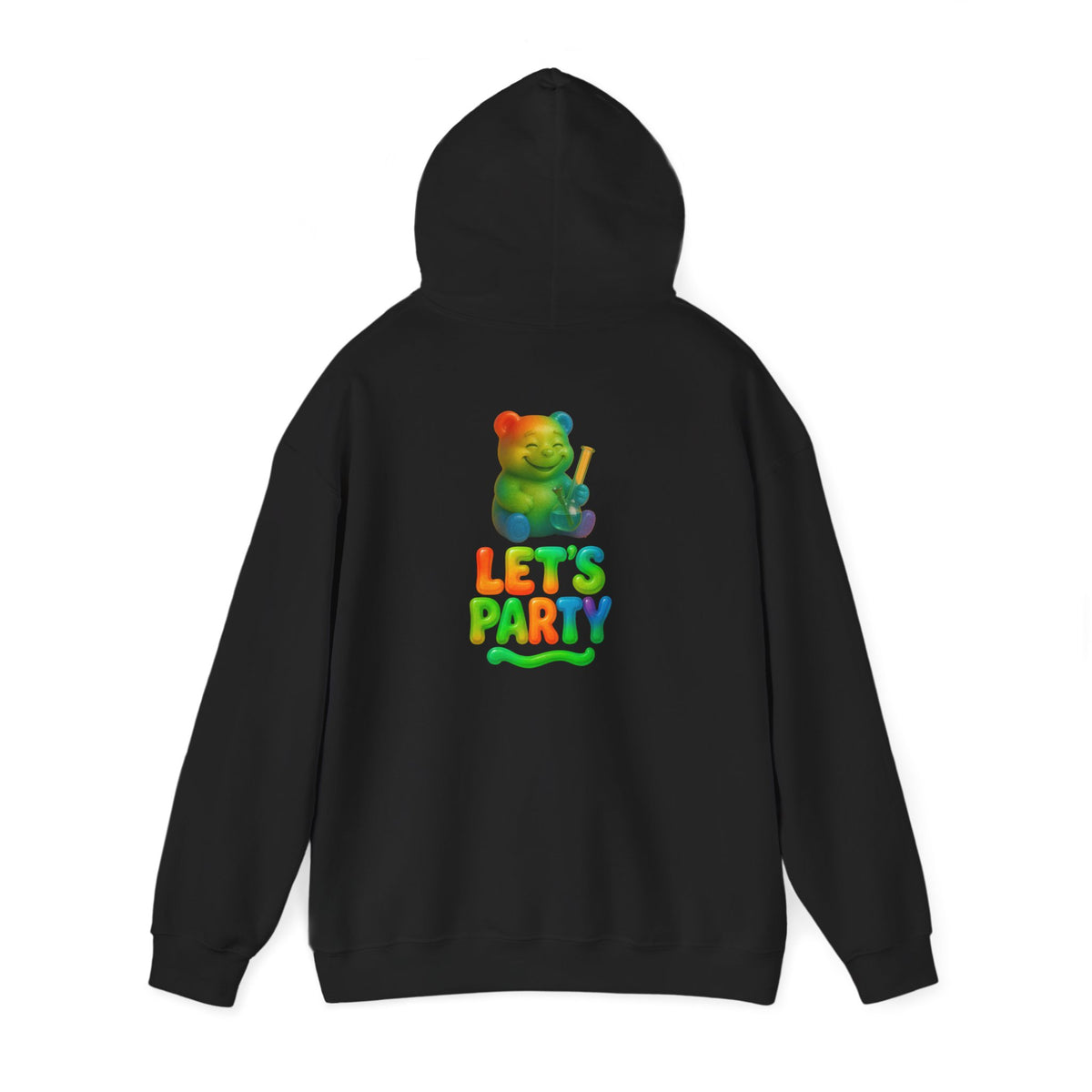 Hoodie — Colorful 'Let's Party' Gummy Bear Graphic Hoodie