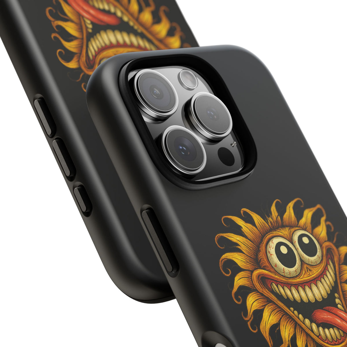 Phone Case - Smiling Sunflower Design with "Photosynthesizing the Universe One Breakdown at a Time"