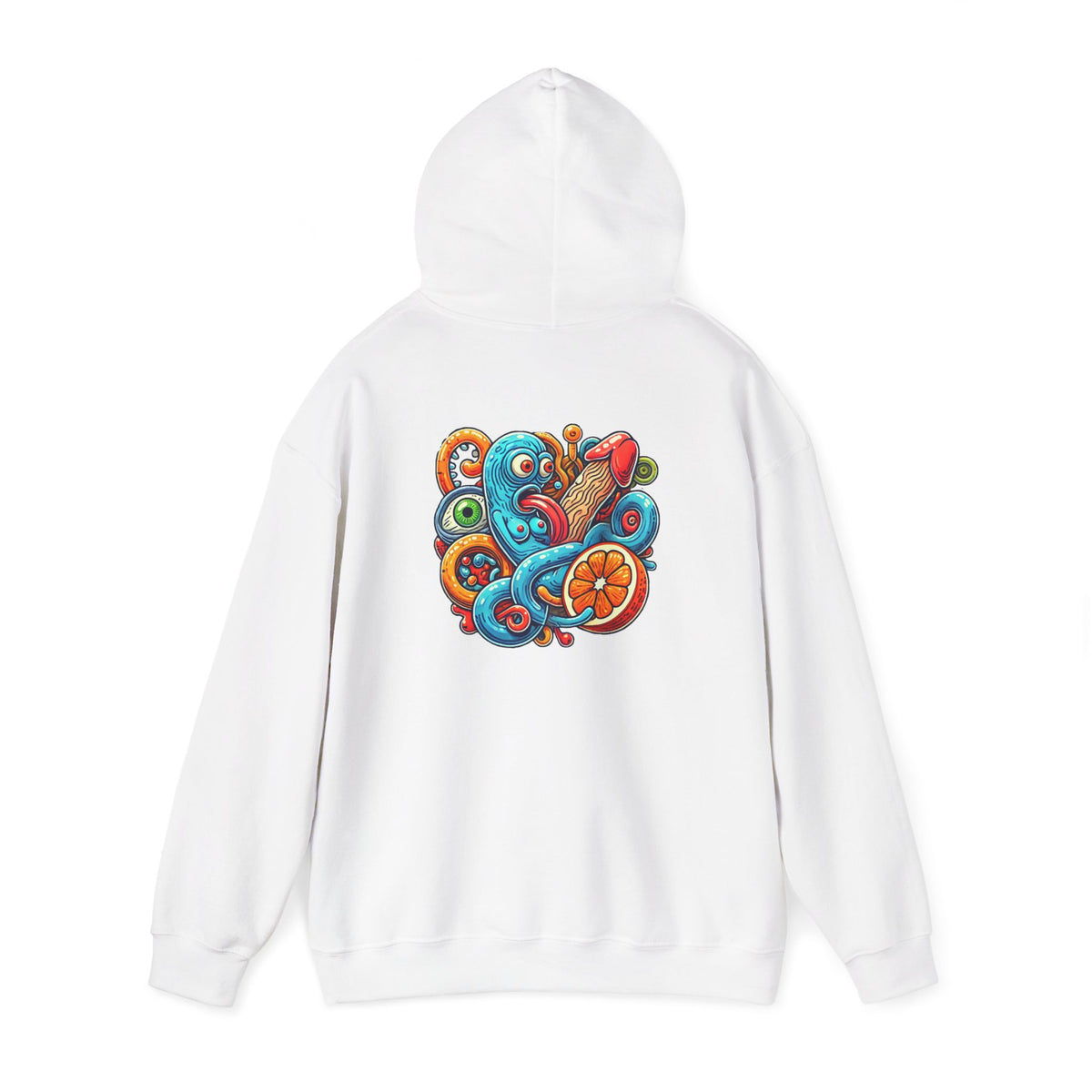 Octopus Colorful Graphic Hoodie – Vibrant Sea Creature Back Print