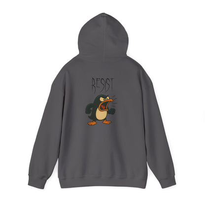 Angry Penguin Graphic Hoodie — 'ROAR' Retro Cartoon Streetwear