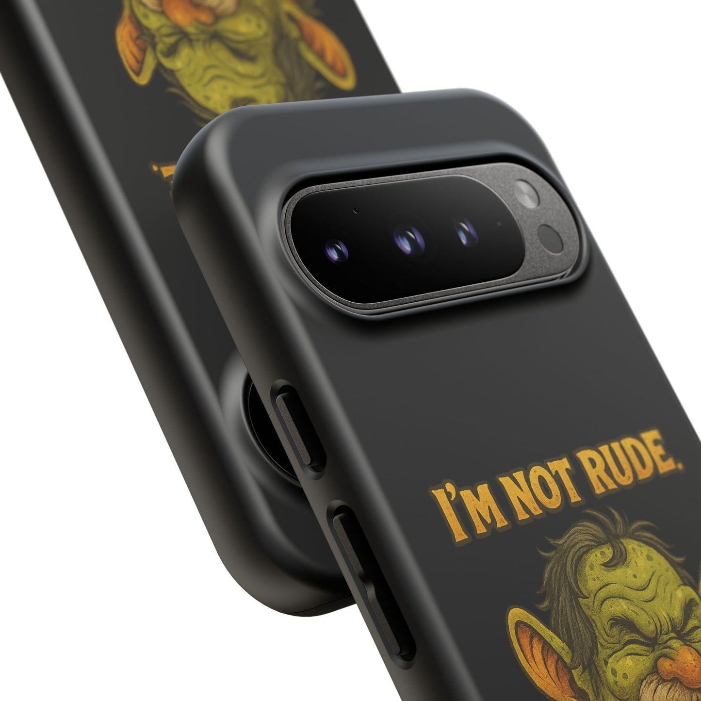 Phone Case – "I'm Not Rude, You're Just Exhausting" Funny Grumpy Troll Protective Cover