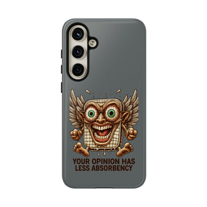 Phone Case — Funny Vintage Winged Toaster Design (“Your Opinion Has Less Absorbency”)