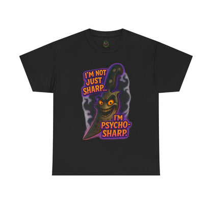 Psycho-Sharp Knife Character tee | Horror Knife Illustration