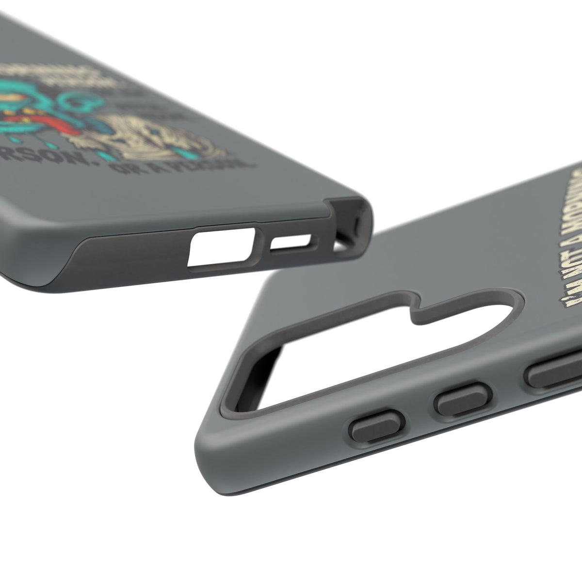 Funny Zombie Phone Case — "I'm Not a Morning Person" Graphic Tough Case