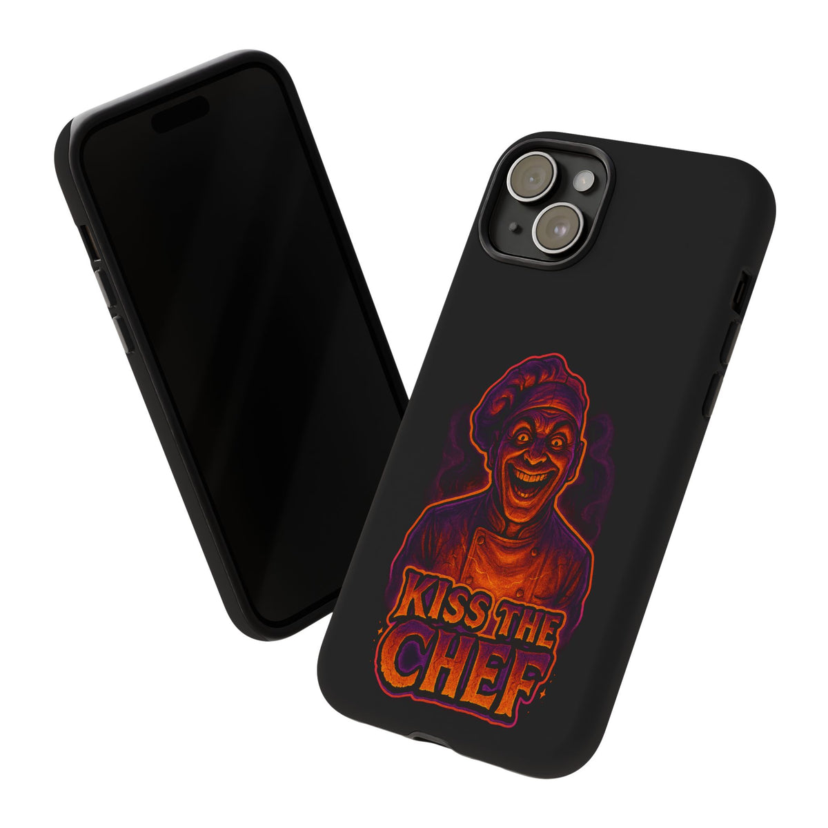 Phone Case — "Kiss the Chef" Neon Horror Chef Design