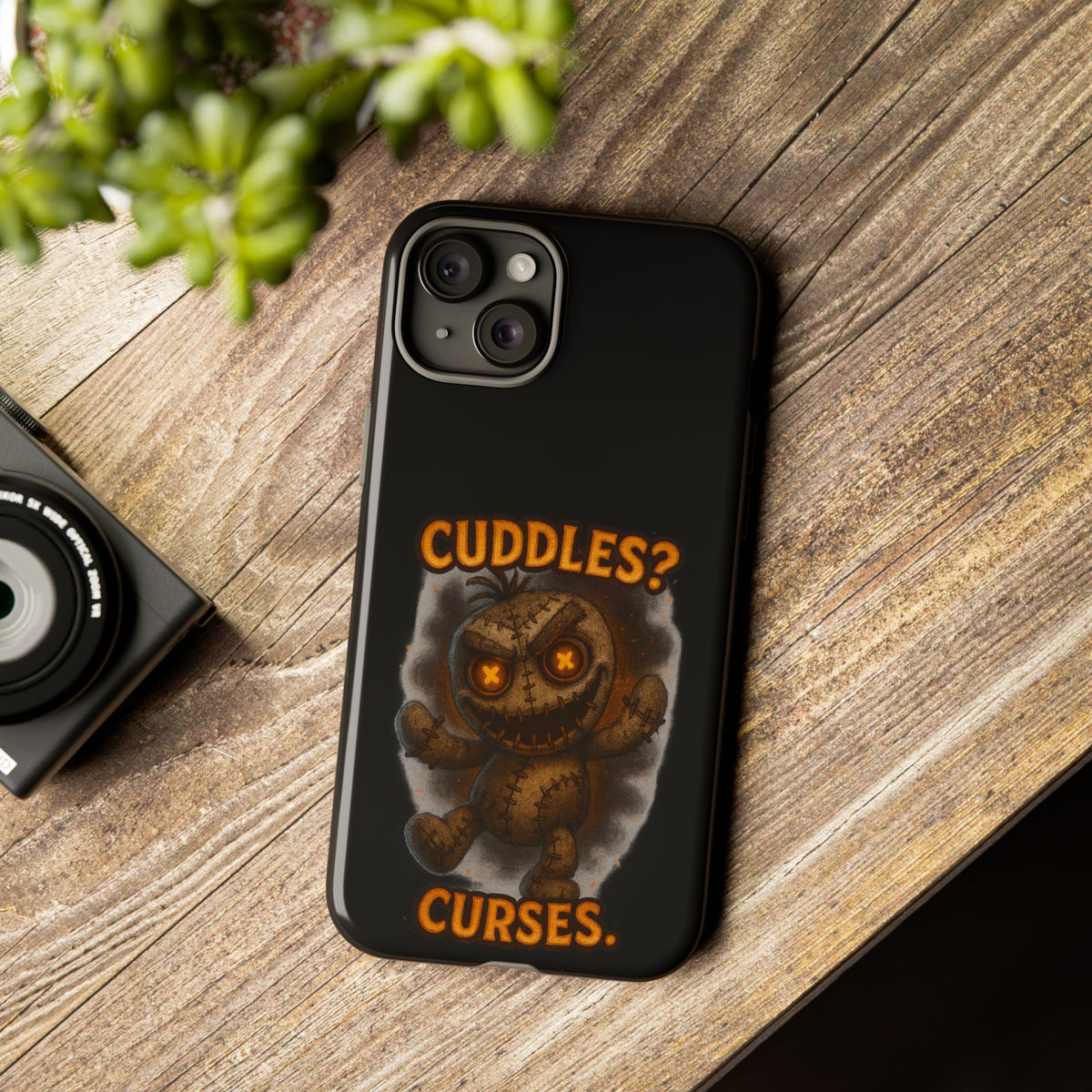 Phone Case — 'Cuddles? Curses.' Voodoo Doll Gothic Protective Case