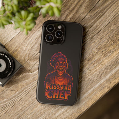 Phone Case — "Kiss the Chef" Neon Horror Chef Design