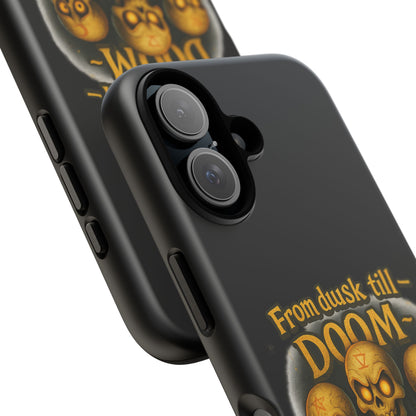 Phone Case — "From Dusk Till Doom We Jam" Skeleton Band Design