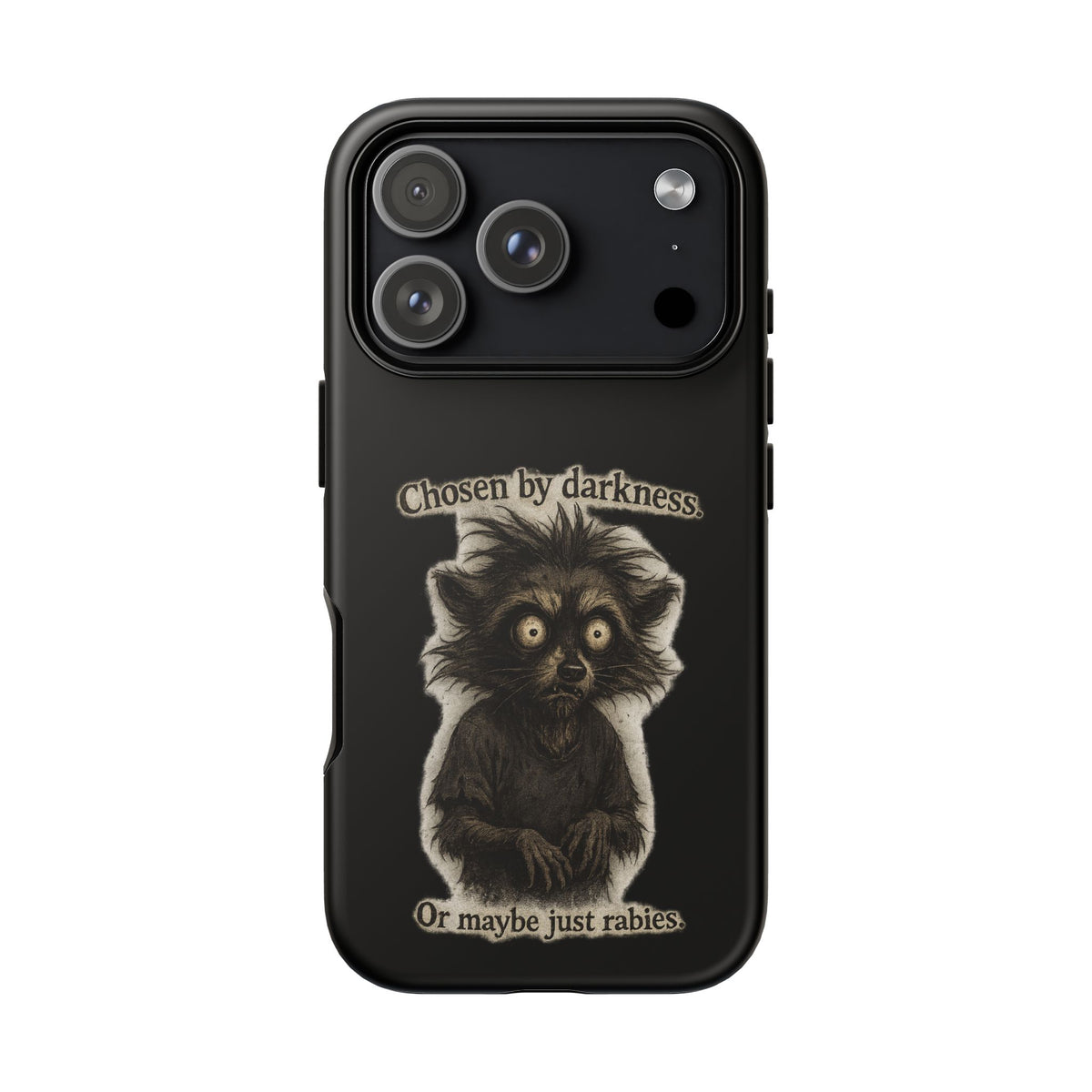 Phone Case - "Chosen by Darkness (Or Maybe Just Rabies)" Cute Creepy Retro Creature Protective Case