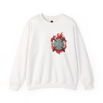 In the Heat of Danger We Hold the Line Crewneck Sweatshirt