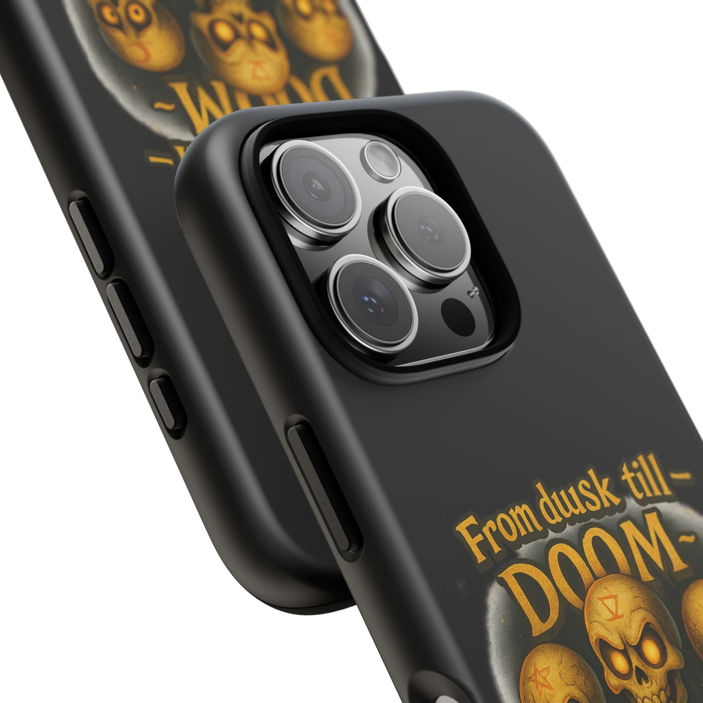 Phone Case — "From Dusk Till Doom We Jam" Skeleton Band Design