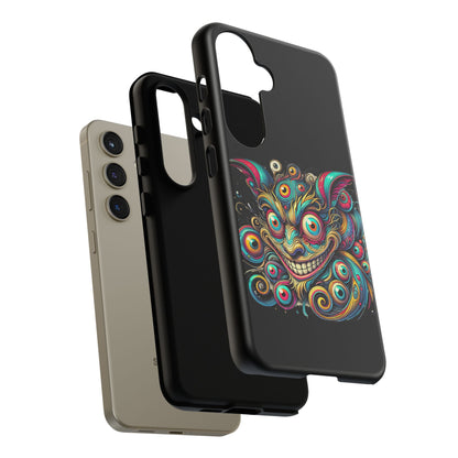 Psychedelic Mischief Phone Case — Colorful Grinning Monster Design