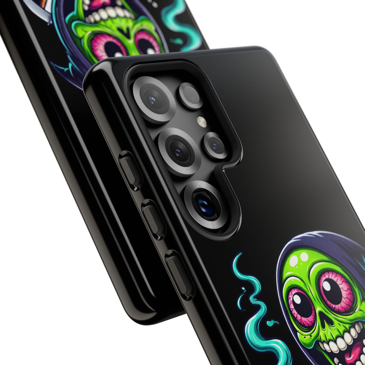 Grinning Stoner Grim Reaper Phone Case – Cannabis Skull iPhone Cover