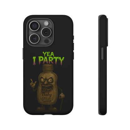 Phone Case — 'Yea I Party' Creepy Baby Bottle Graphic
